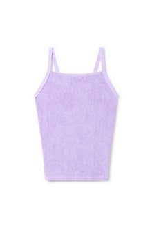 Women | Vintage Terry Laced-Back Crop Tank | Lilac