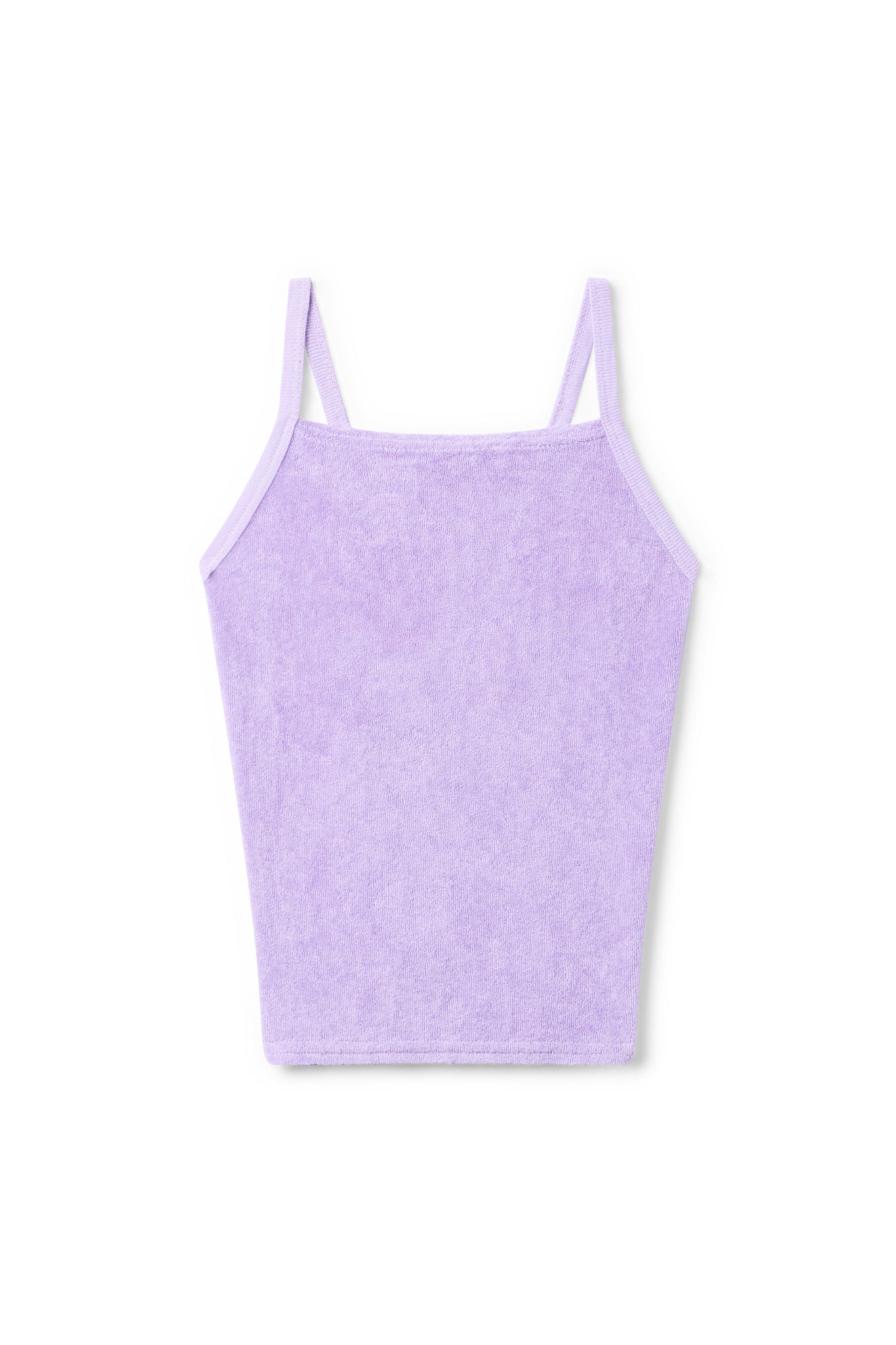 Women | Vintage Terry Laced-Back Crop Tank | Lilac