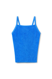 Women | Vintage Terry Laced-Back Crop Tank | Marina