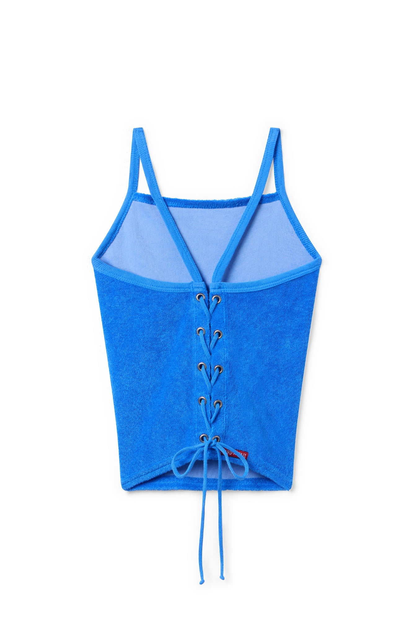Women | Vintage Terry Laced-Back Crop Tank | Marina