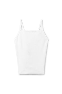 Women | Vintage Terry Laced-Back Crop Tank | White