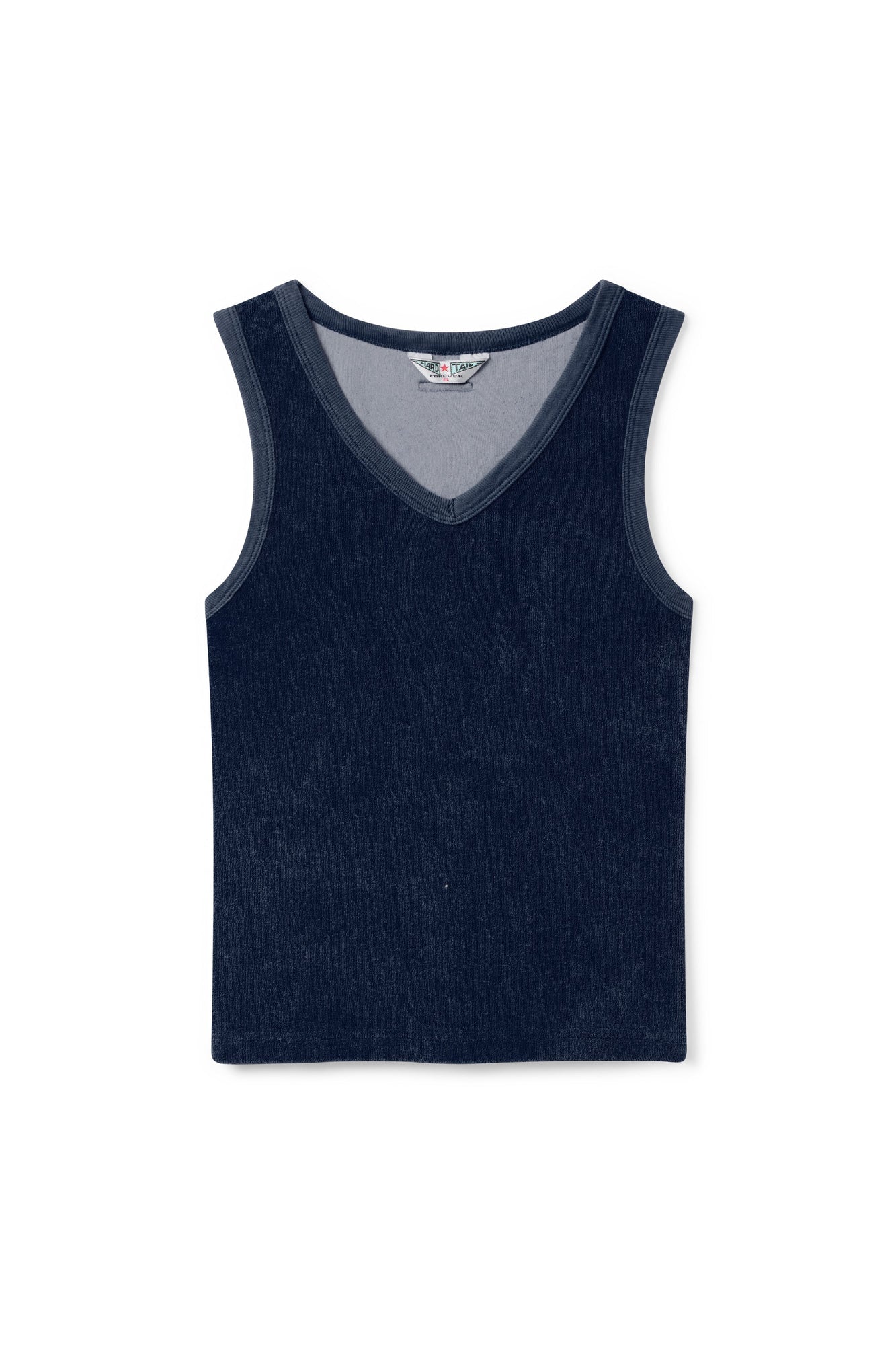 Women | Vintage Terry Fast Back V-Neck Tank | Past Midnight