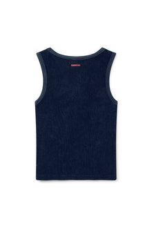 Women | Vintage Terry Fast Back V-Neck Tank | Past Midnight