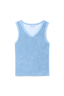 Women | Vintage Terry Fast Back V-Neck Tank | Periwinkle