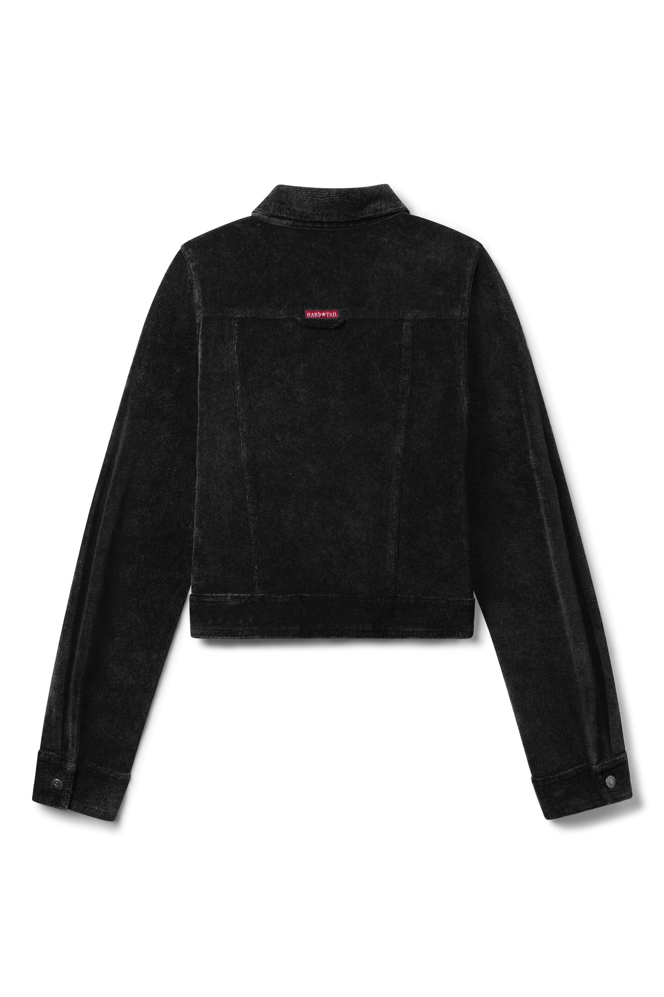 Women | Vintage Terry Cropped Jean Jacket | Black