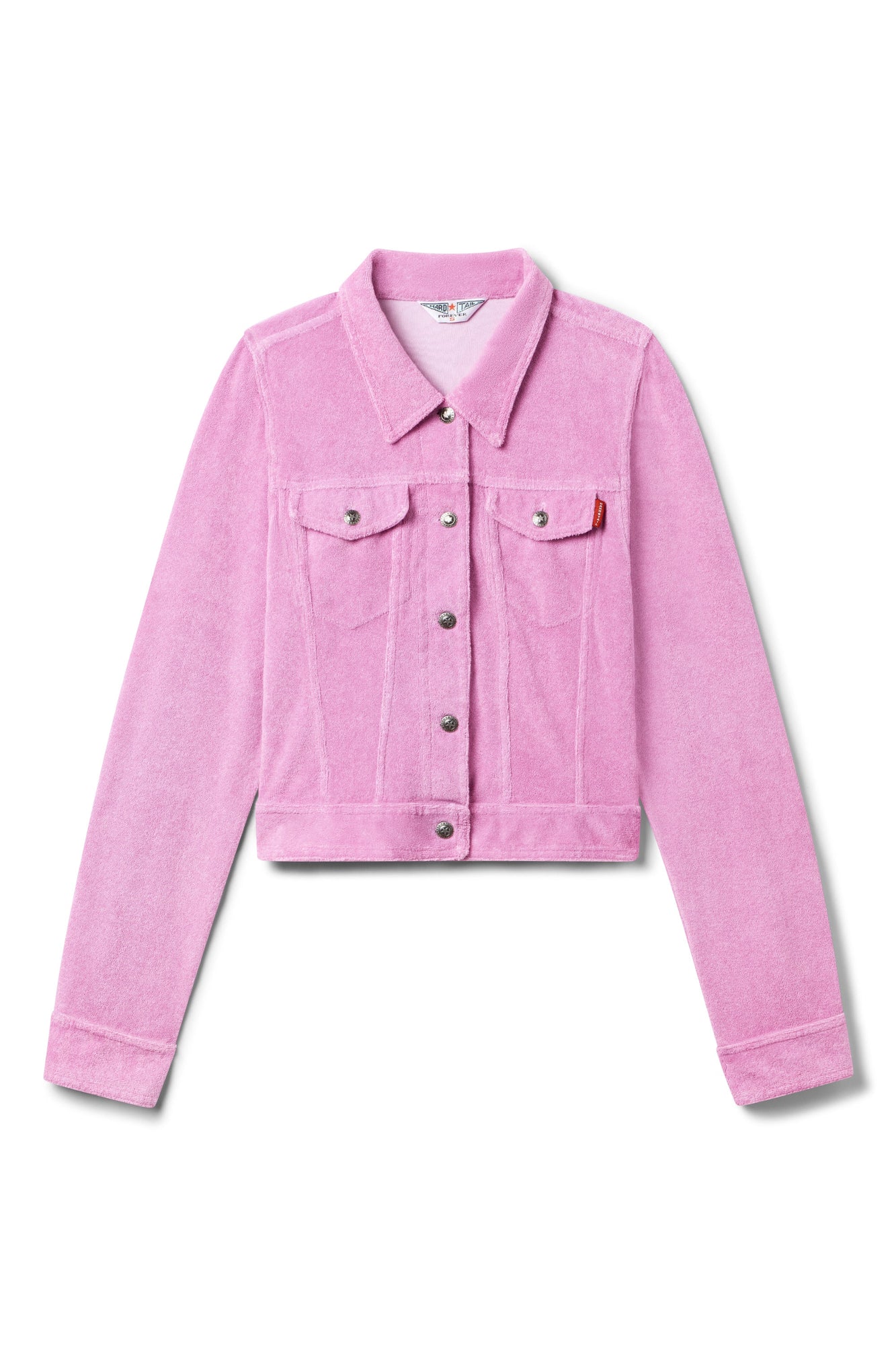Women | Vintage Terry Cropped Jean Jacket | Violet