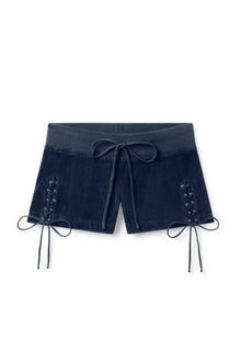 Women | Vintage Terry Lace-Up Short | Past Midnight