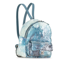 Chanel | Pre-Owned Mini Sequins and Lambskin Waterfall Backpack - I | Blue/Light Blue