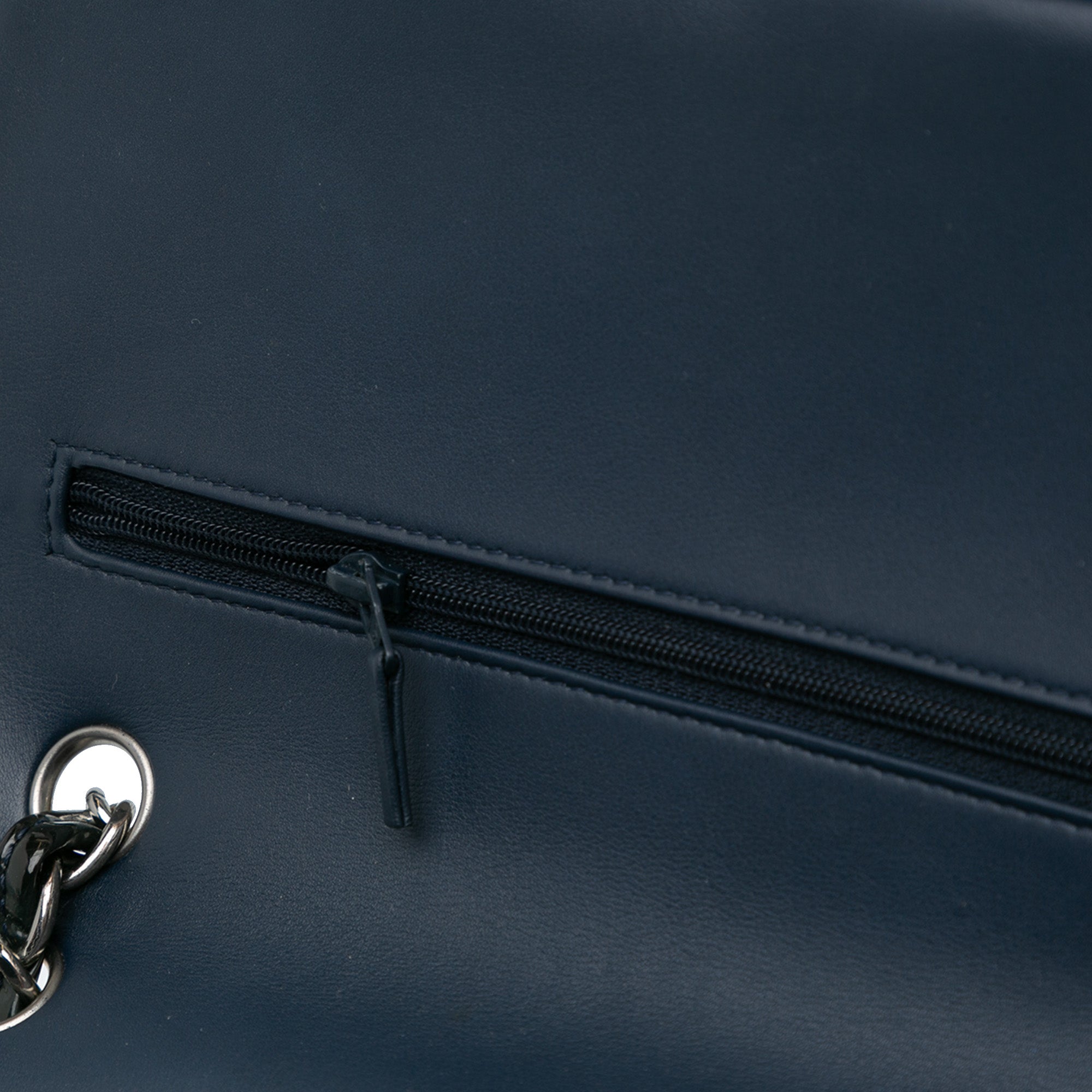 Chanel | Pre-Owned Jumbo Classic Patent Double Flap | Blue/Dark Blue