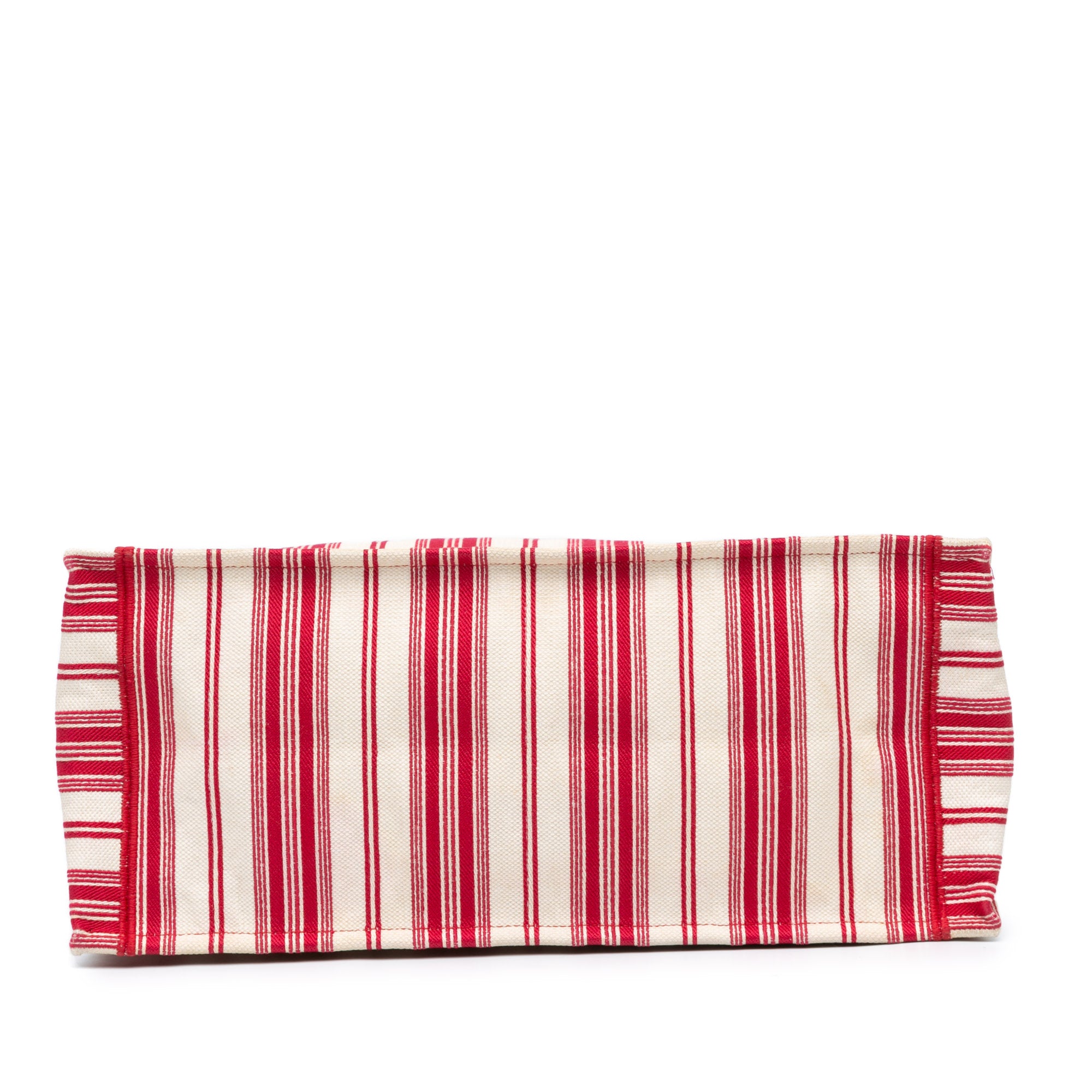 Dior | Pre-Owned Large Striped Book Tote | Red