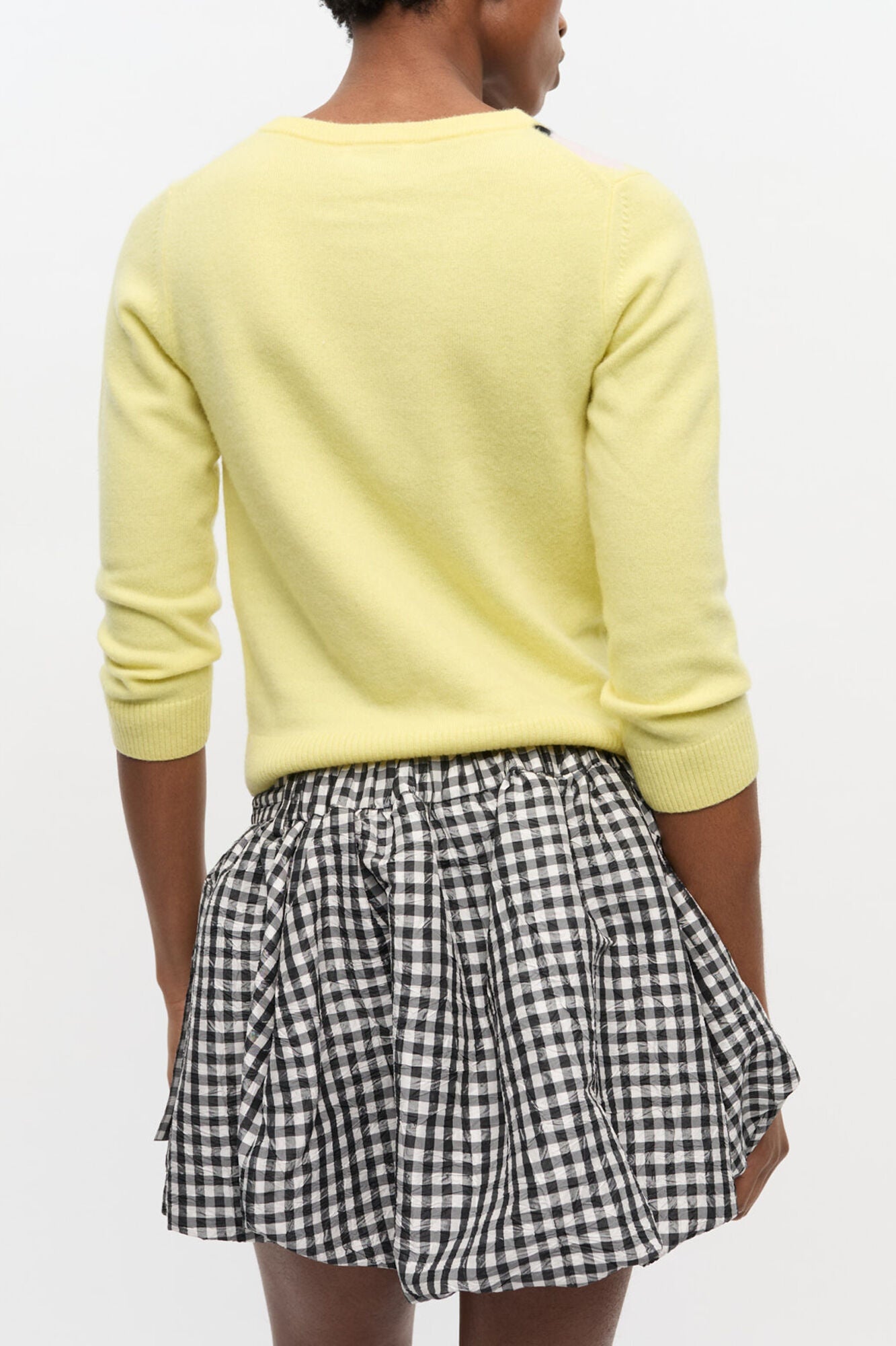 Yellow Check Cardigan | Pear Sorbet