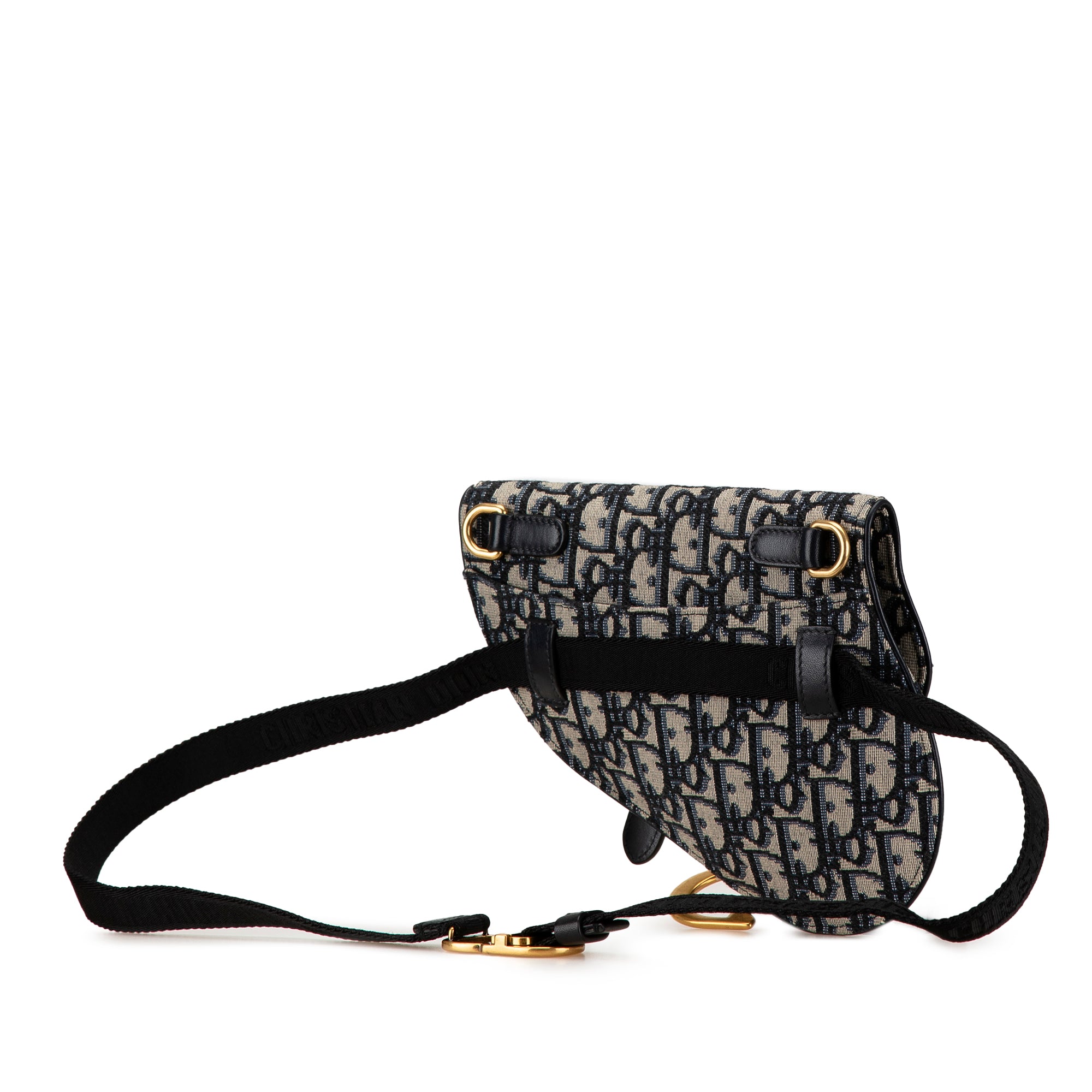 Dior | Pre-Owned Oblique Canvas Saddle Belt Bag - I | Blue