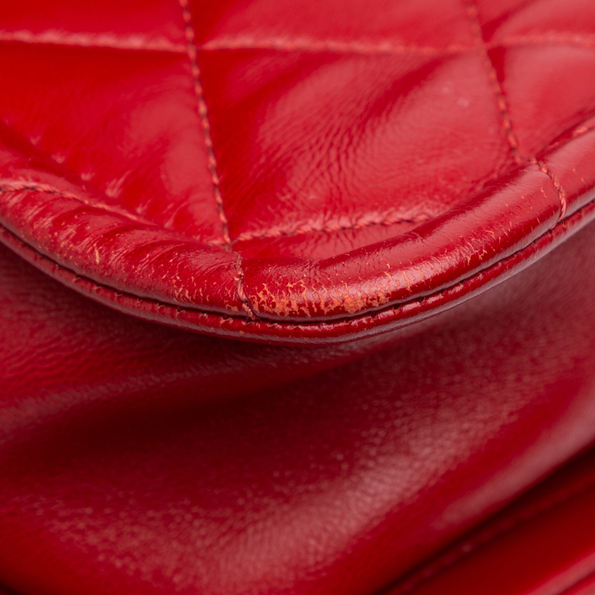 Chanel | Pre-Owned Mini Quilted Lambskin Soft Square Flap | Red