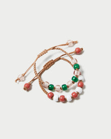 Zena Multi Beaded Bracelet Set | Pink Multi