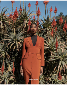 Zia Corset Blazer Dress | Pumpkin