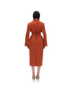 Zia Corset Blazer Dress | Pumpkin
