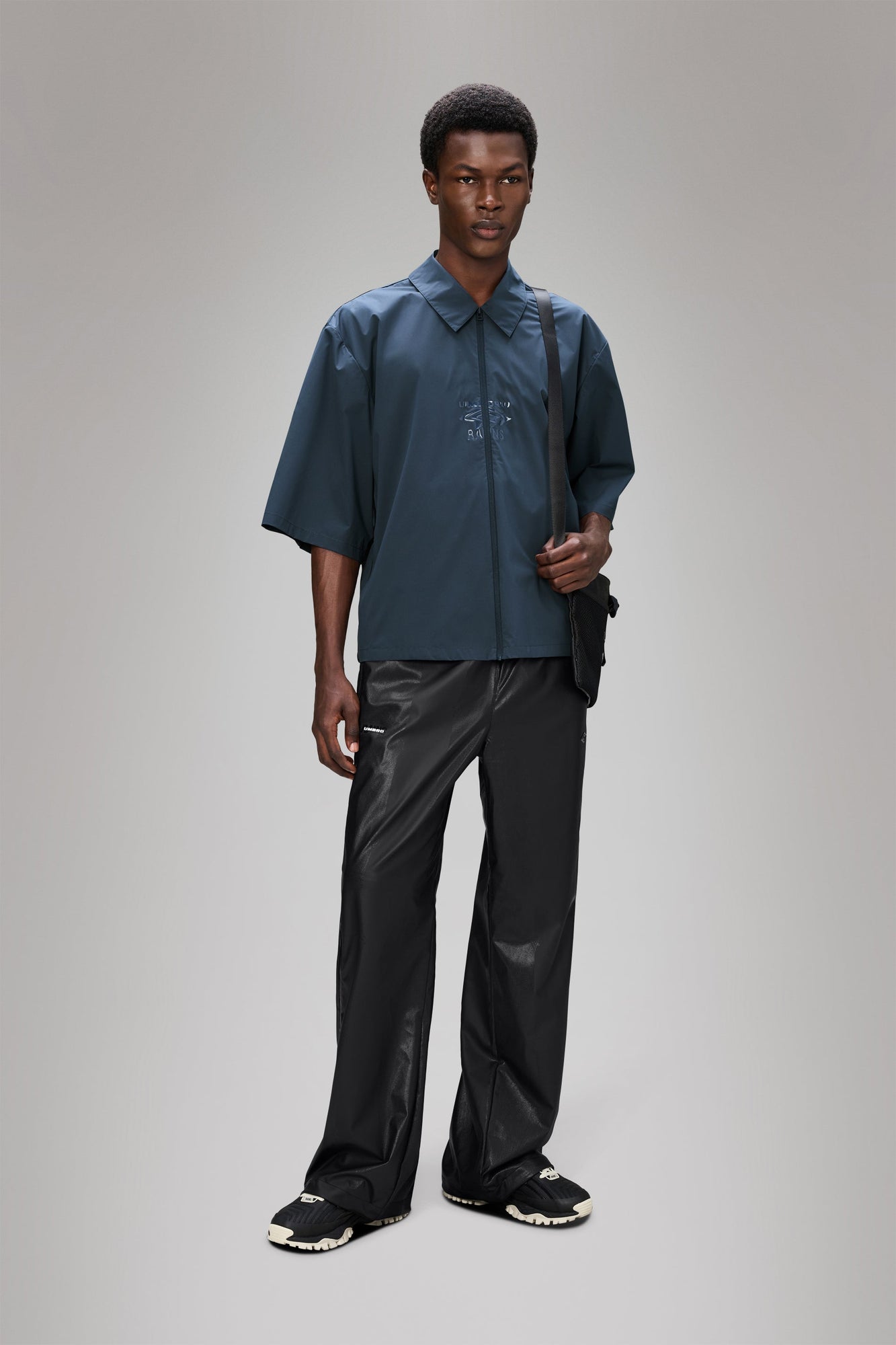 RAINS Rains x Umbro Drill Overshirt Major Blue Short Sleeve