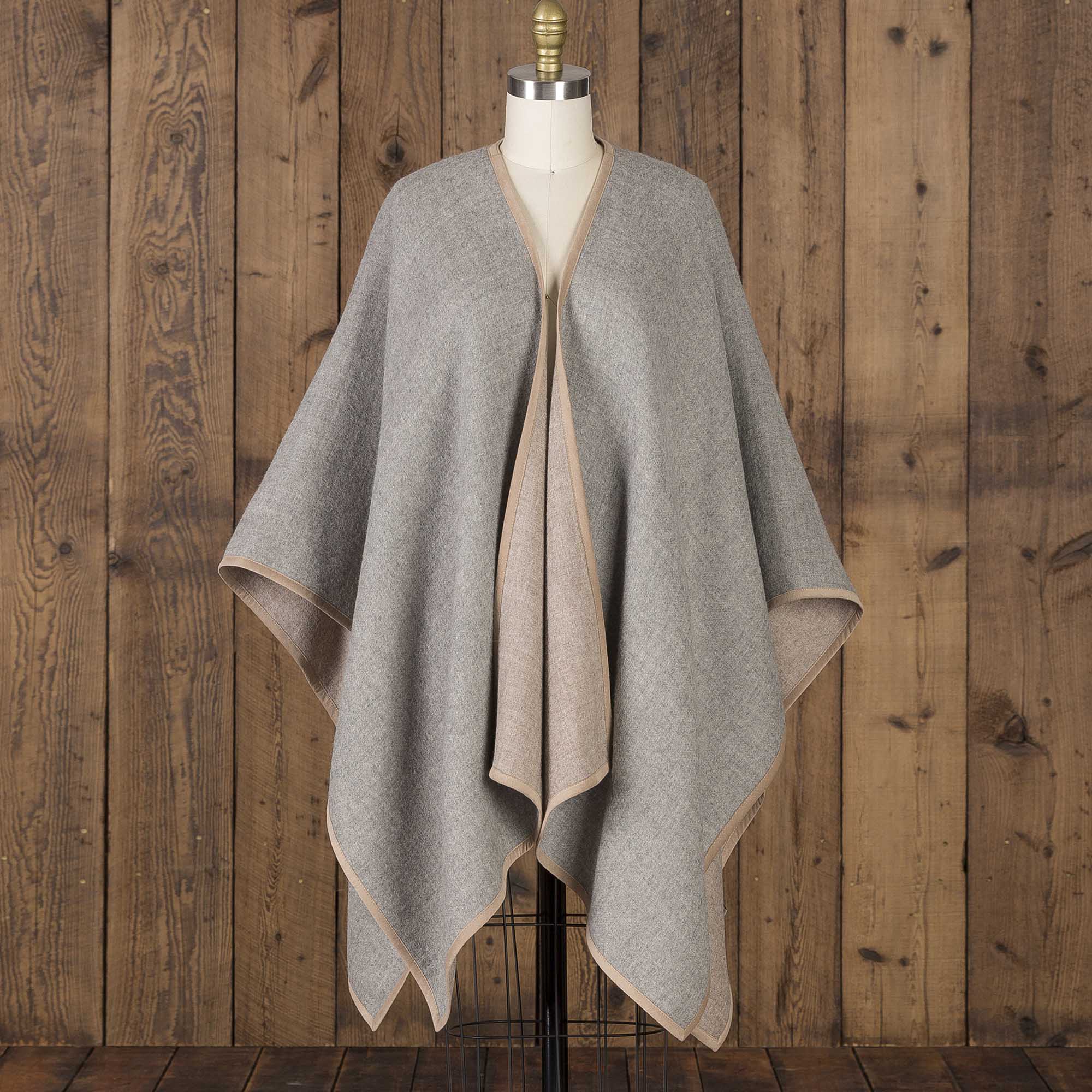 Unisex | Vienna Cape | Light Grey / Taupe