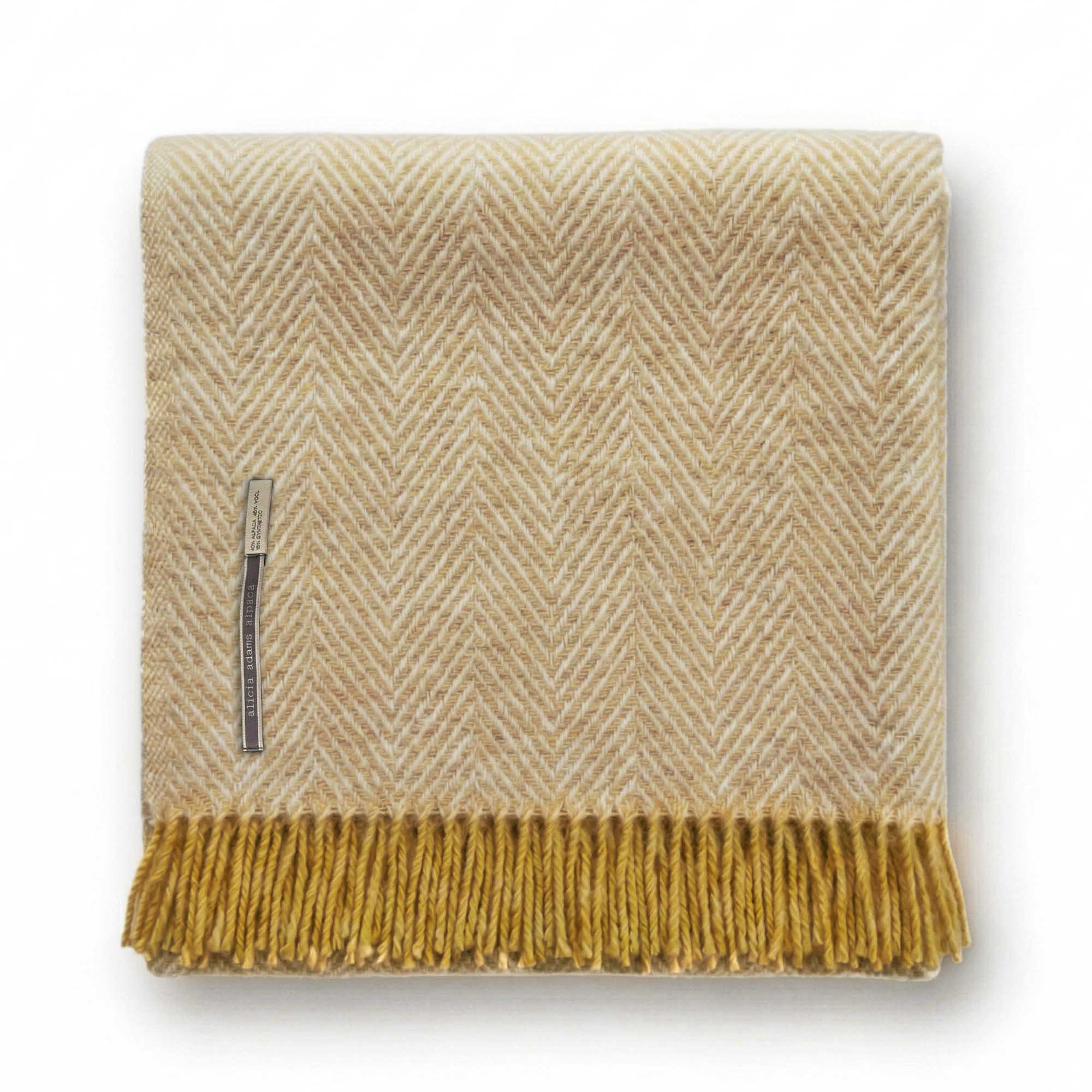 Chevron Throw | Ivory / Sunshine