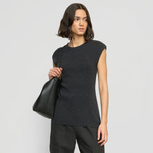 Alani Organic Cotton-Wool Knit Top | Heather Charcoal