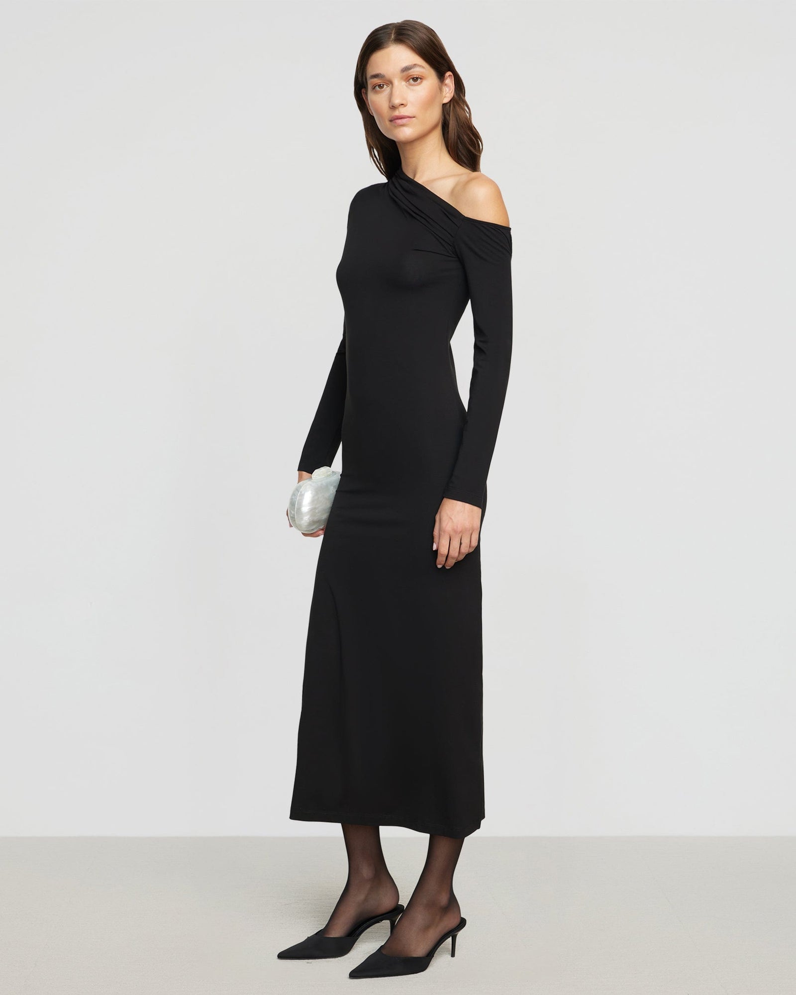 Renee | Alina Off-Shoulder Jersey Dress in Size Small