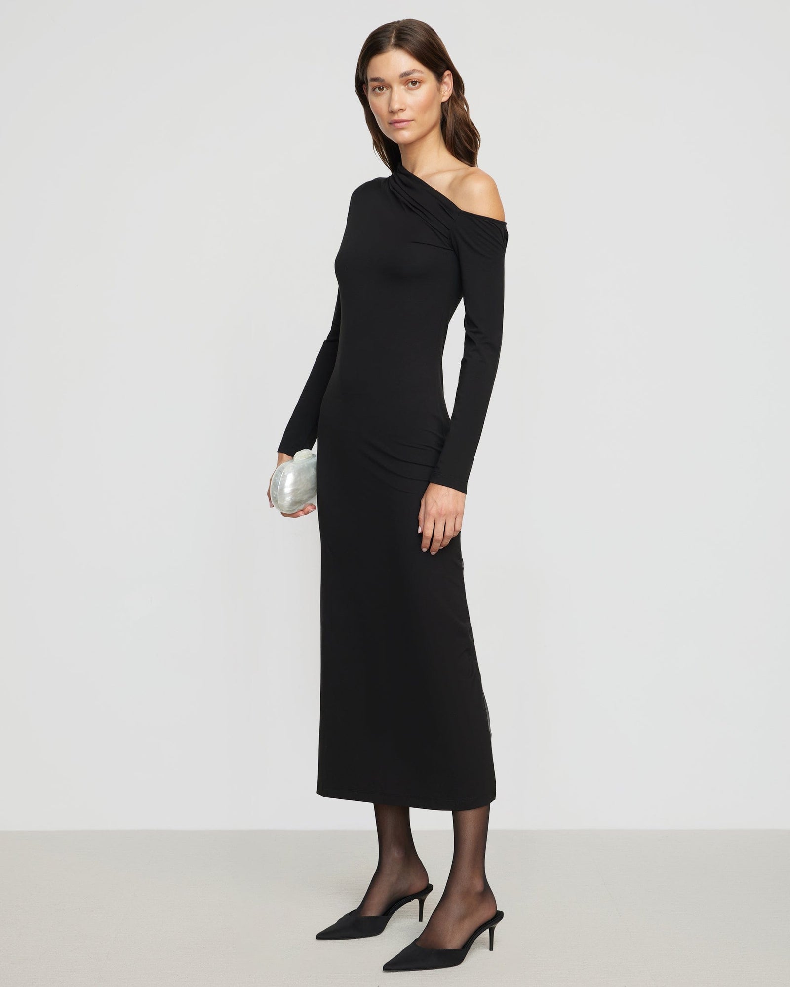Renee | Alina Off-Shoulder Jersey Dress in Size Small