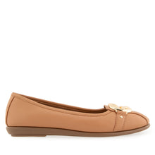 Big-Bet Casual Flat | Natural Faux Calf