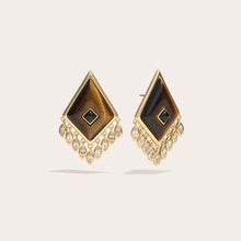 Tiger's Eye Boho Kite Earrings | 14K Yellow Gold Vermeil