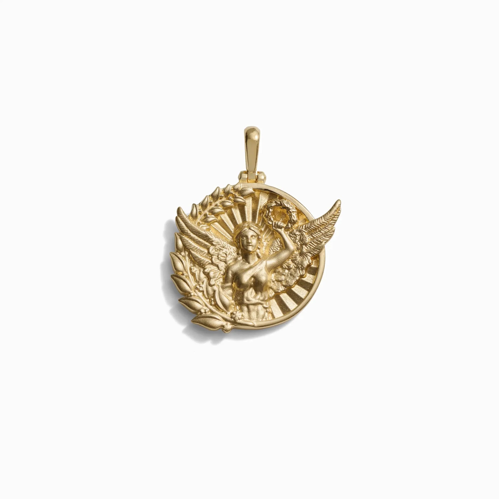 Goddess Coin Pendant | 14K Yellow Gold Vermeil