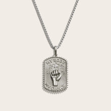 Pro Roe Dog Tag Necklace | Sterling Silver