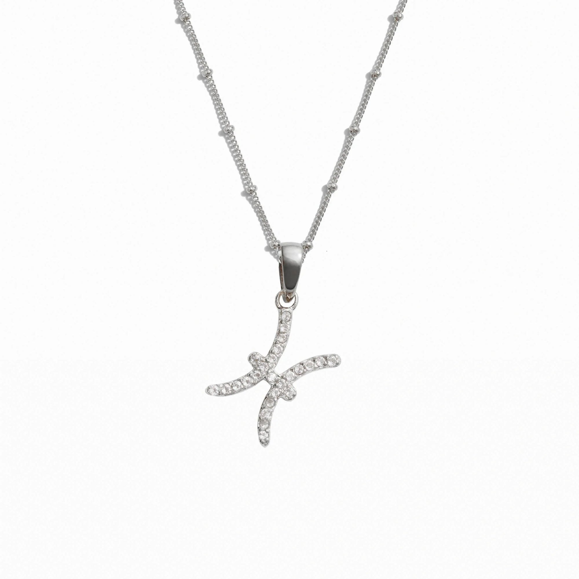 Gemstone Zodiac on Saturn Chain | Sterling Silver
