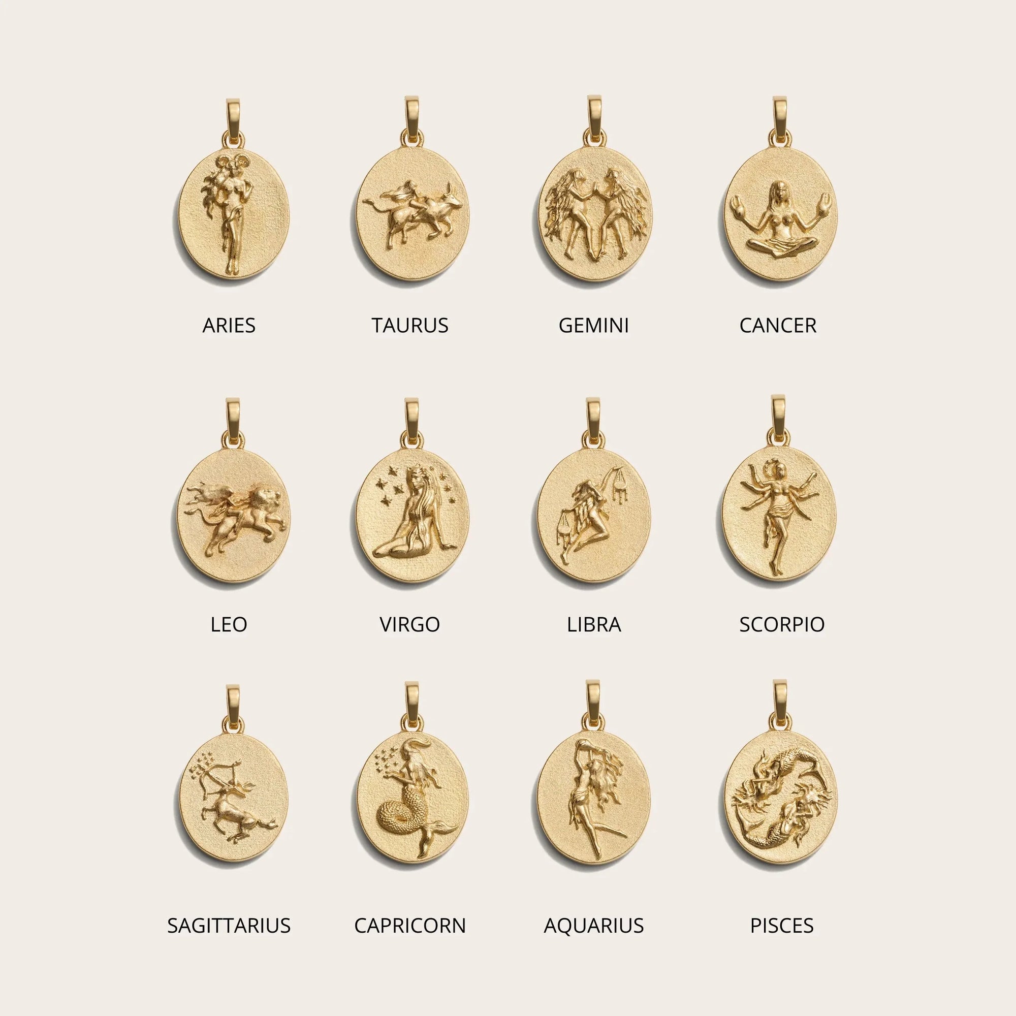 Zodiac Goddess Necklace | 14K Yellow Gold Vermeil