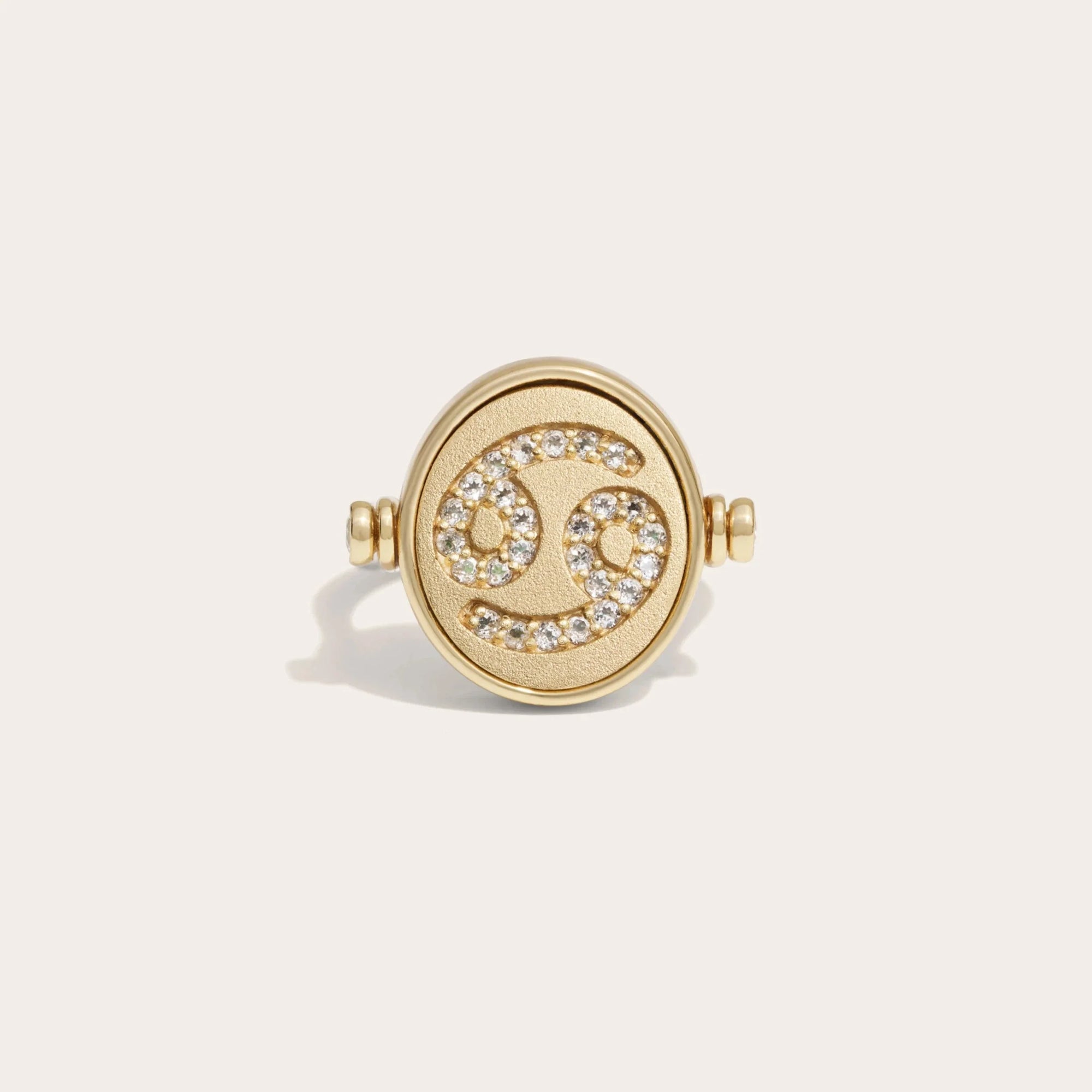 Cancer & Water Flip Ring | 14K Yellow Gold Vermeil
