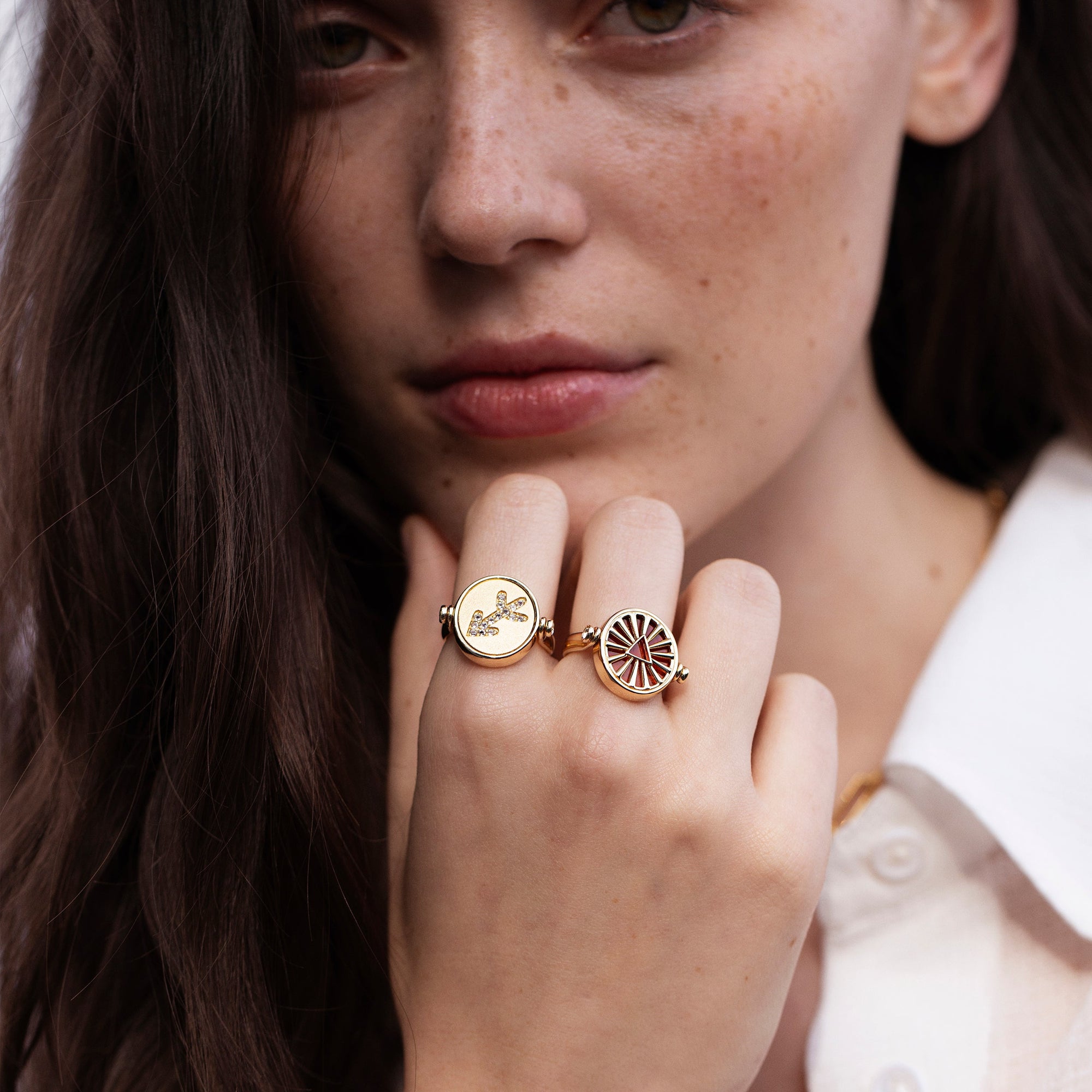 Leo & Fire Flip Ring | Sterling Silver