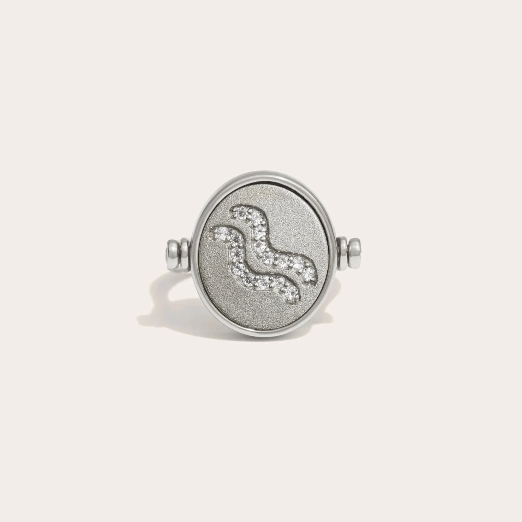 Aquarius & Air Flip Ring | Sterling Silver