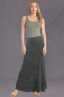 Women | Flat Waist Sweep Skirt | Mineral Wash 6
