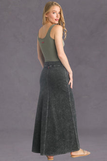 Women | Flat Waist Sweep Skirt | Mineral Wash 6