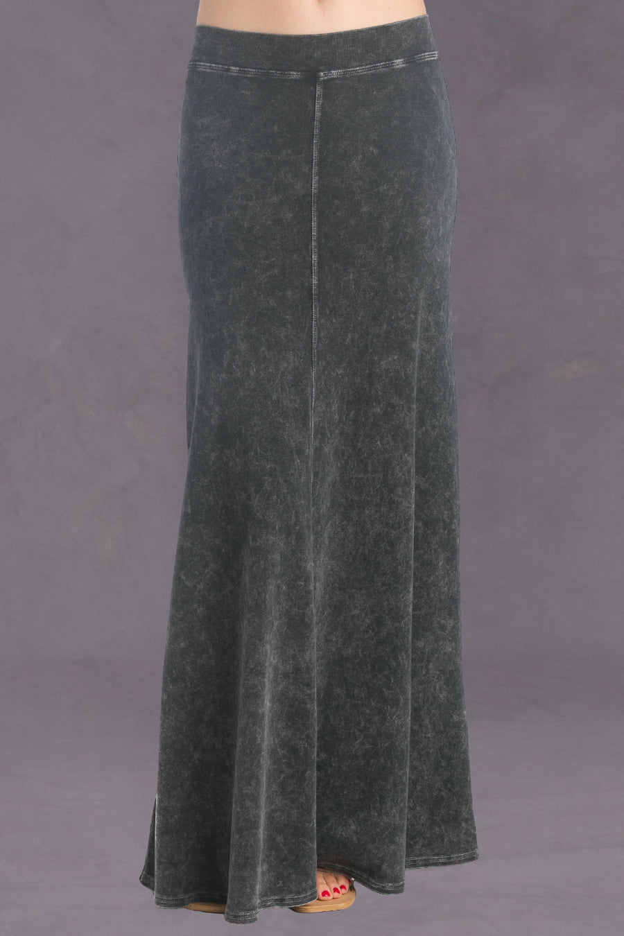 Women | Flat Waist Sweep Skirt | Mineral Wash 6