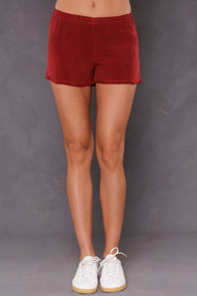 Women | Pull-On Bomber Short | Crimson