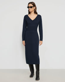 Renee | Bora Off-Shoulder V-Neck Sweater Dress in Size Small