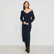 Bora Off-Shoulder V-Neck Sweater Dress | Midnight