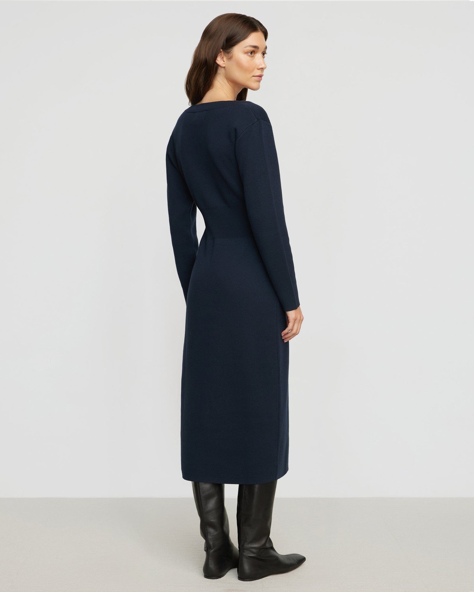 Renee | Bora Off-Shoulder V-Neck Sweater Dress in Size Small