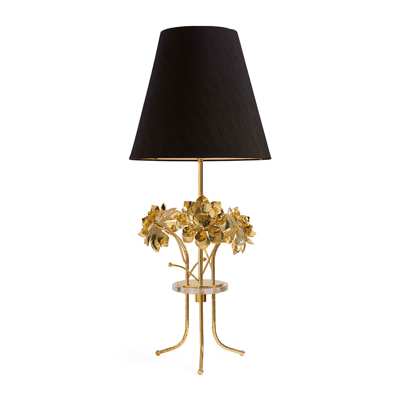 Brass Flower Table Lamp | Gold