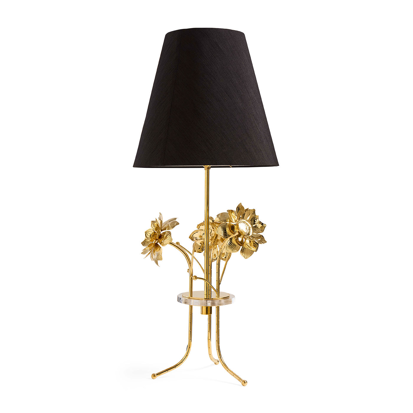 Brass Flower Table Lamp | Gold