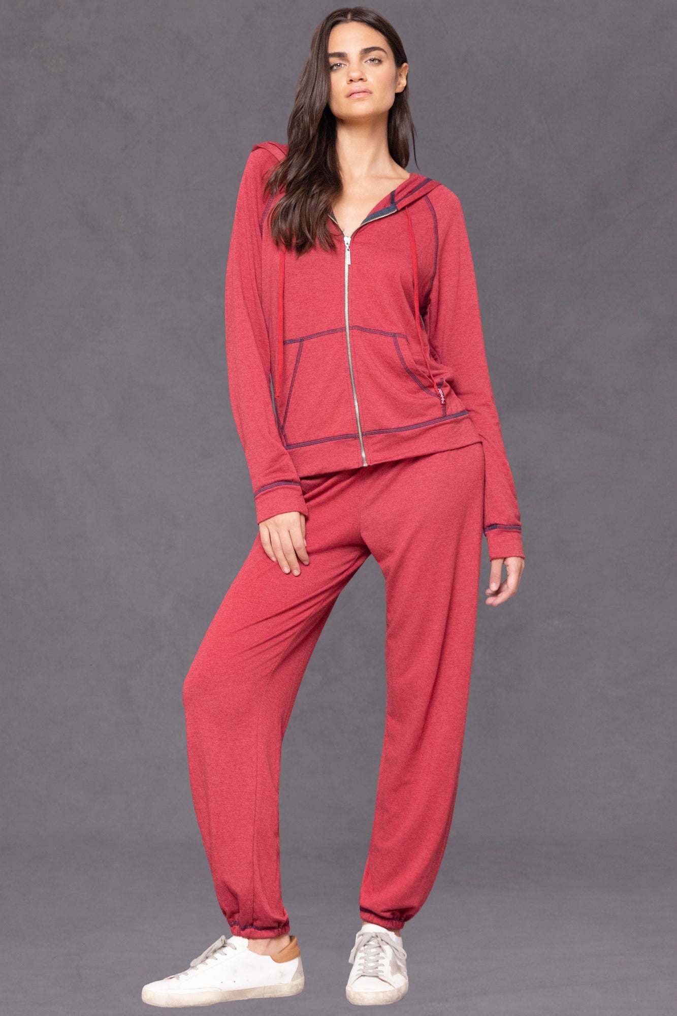 Women | Butter Terry Slouchy Pull-On Jogger | Crimson