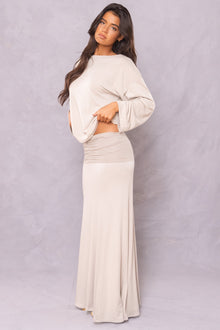 Women | Butter Terry Slouchy Off Shoulder Pullover | Desert