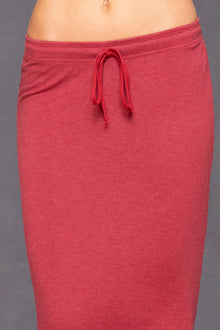 Women | Butter Terry Shirttail Maxi Skirt | Crimson