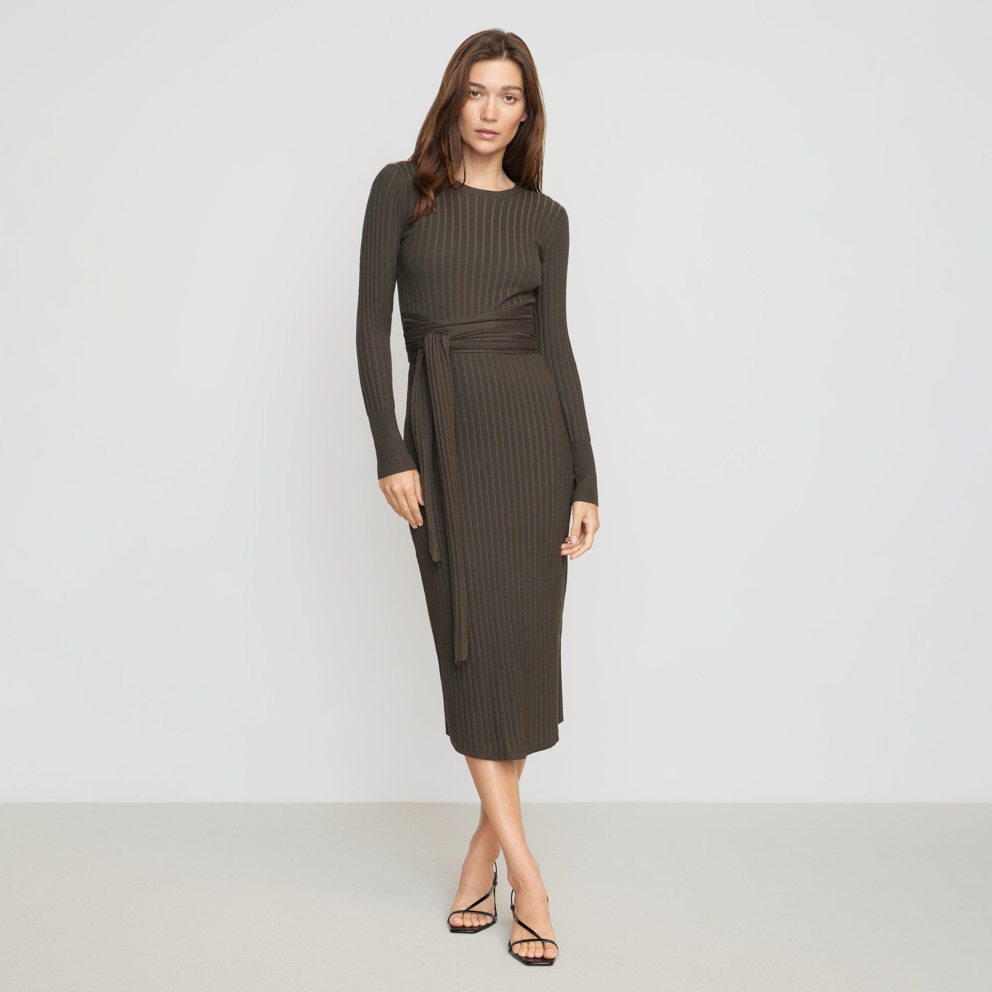 Carmen Tie-Front Ribbed Dress | Willow