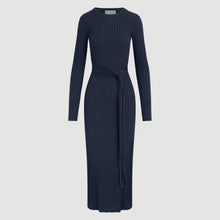 Carmen Tie-Front Ribbed Dress (Petite) | Inchyra Blue