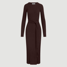 Carmen Tie-Front Ribbed Dress (Petite) | Mulberry